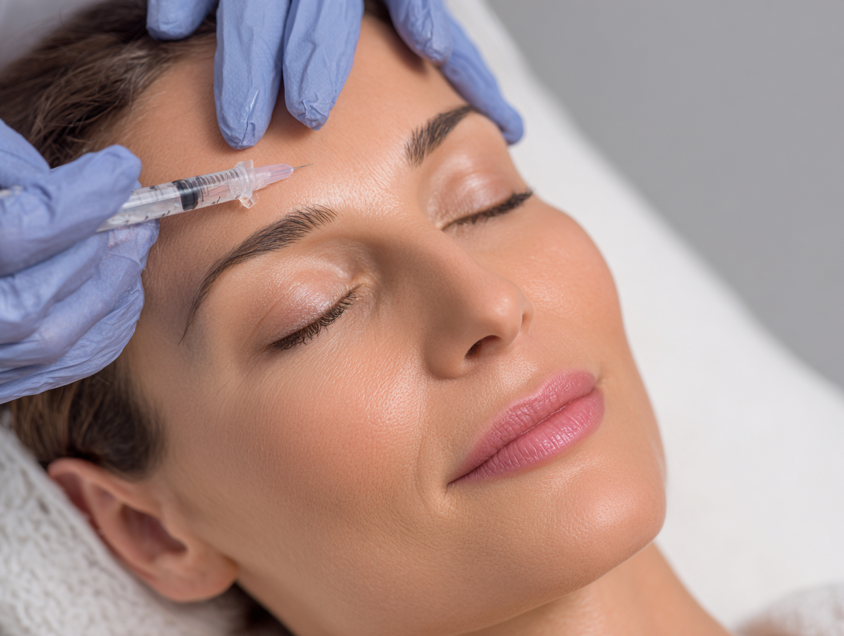 Woman receiving Botox treatment at Whole Health & Wellness Lab